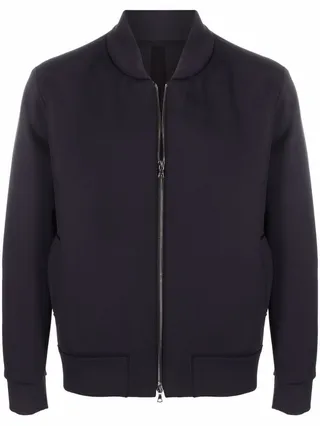 Two-Pocket Zip-Up Bomber Jacket