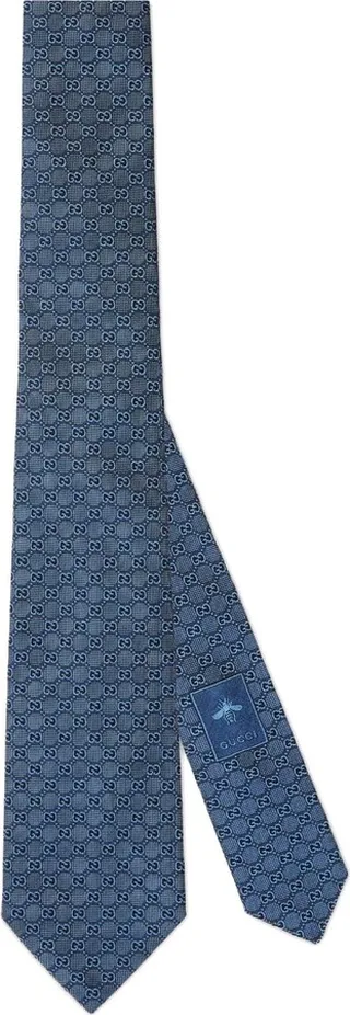 Logo-Print Jacquard Tie