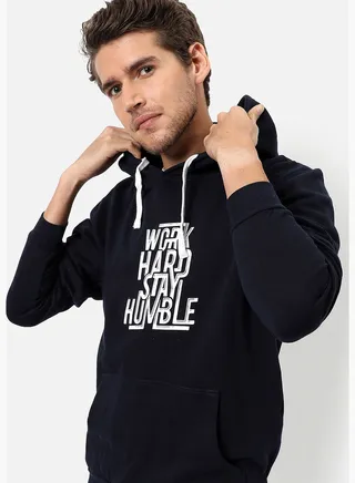 Front Pocket Printed Hoodie