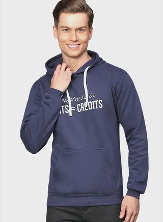 Front Pocket Printed Hoodie