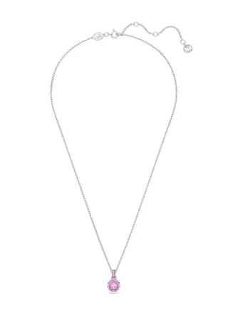 February Birthstone Pendant Rhodium Plated Necklace