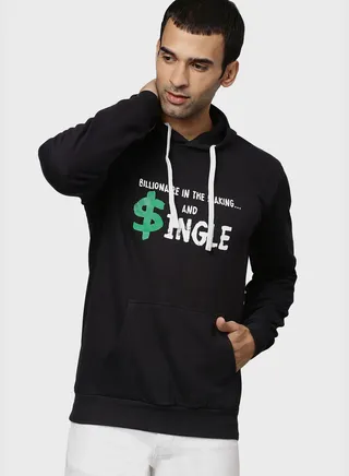 Front Pocket Printed Hoodie