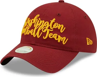 Women's New Era Burgundy Washington Football Team Script 9Twenty Adjustable Hat