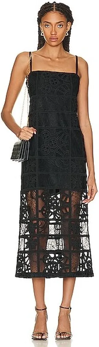 Alexis Bronze Dress in Black