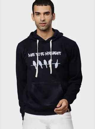 Front Pocket Printed Hoodie