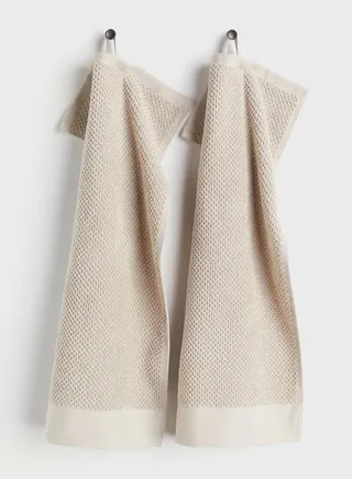 2-Pack Cotton Terry Guest Towels-30X50
