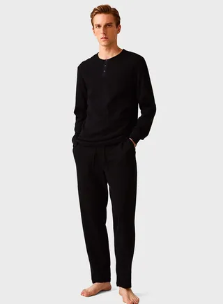 Henley T-Shirt & Pyjama Set