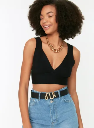 Snake Buckle Detail Belt