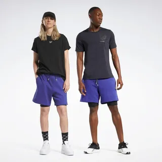 Reebok Les Mills® 2-in-1 Shorts Mens Athletic Shorts Medium Bold Purple