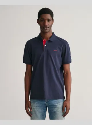 Contrast Pique Polo Shirt