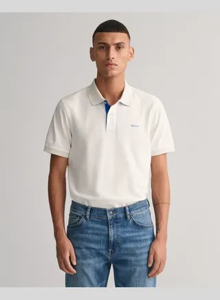 Contrast Pique Polo Shirt
