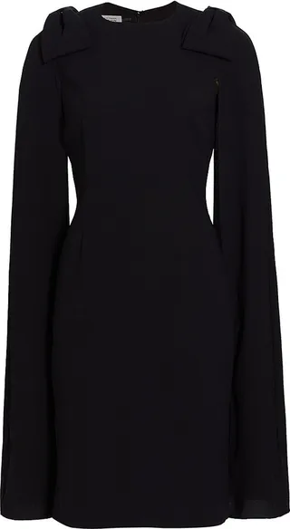 Bow Crepe Sheath Dress