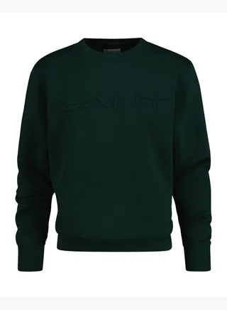Embossed Crew Neck Sweatshirt