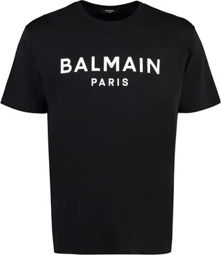 Balmain Logo Printed Crewneck T-Shirt