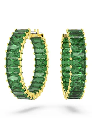 Matrix Hoop Baguette Earrings