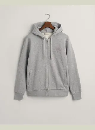 Tonal Shield Zip Hoodie