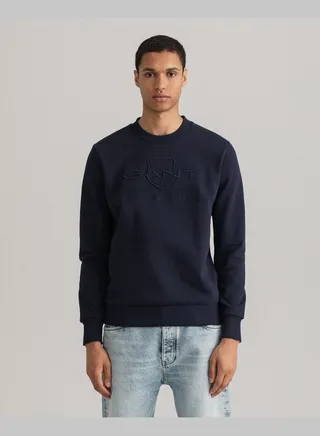 Tonal Shield Crew Neck Sweatshirt
