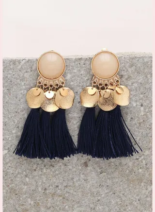 Gold Plated Designer Stone Drop Earring