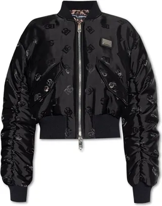 Dolce & Gabbana Logo Monogram Zipped Bomber Jacket