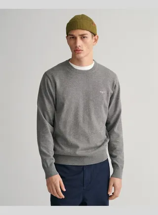 Classic Cotton Crew Neck Sweater
