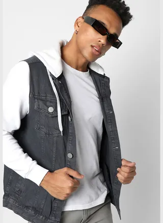 Stylish Color block Jeans Jacket