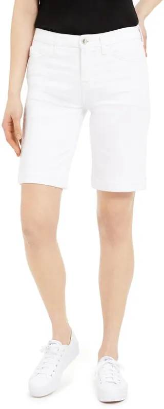 JEN7 by 7 For All Mankind Denim Bermuda Shorts With Rolled Cuffs