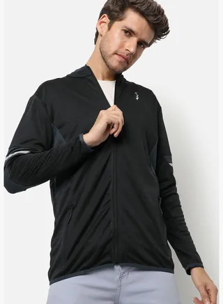 Men's Solid Regular Fit Activewear Jacket For Winter Wear