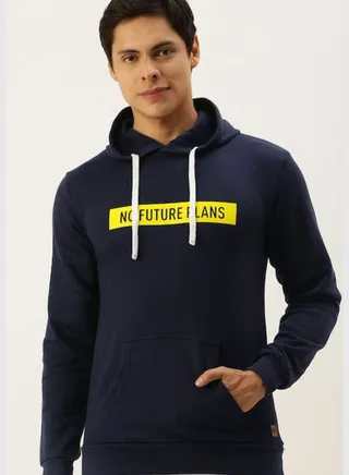 Front Pocket Printed Hoodie