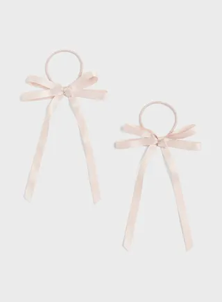 2-Pack Bow-Detail Hair Elastics