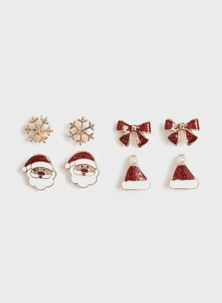 4 Pairs Stud Earrings