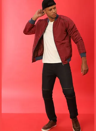 Side Pocket Bomber Jacket