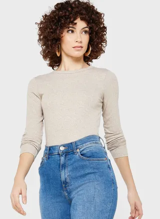 Crew Neck Knitted Top