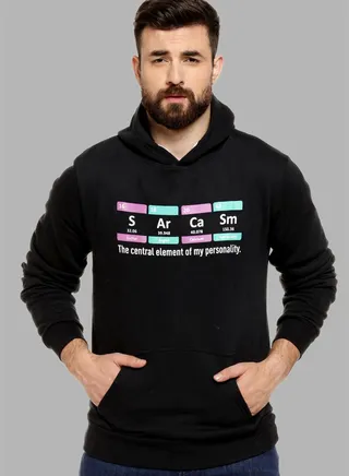 Front Pocket Printed Hoodie