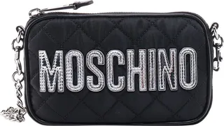 Quilted nylon shoulder strap with frontal logo