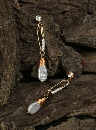 Gold Plated Pearl Beaded Drop Earring