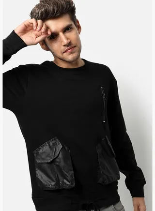 Sweatshirt with side pockets