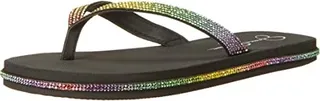 Jessica Simpson Women's Kalouy Embellished Flat Sandal Flip-Flop