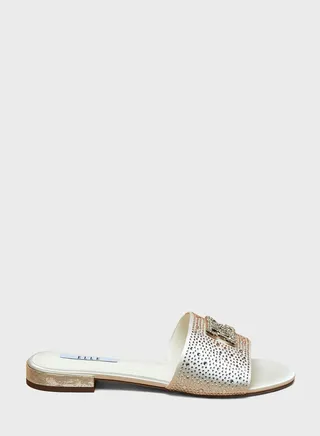 Logo Detailed Single Strap Sandals