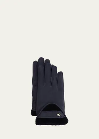 Men's Merino Wool-Lined Leather Gloves