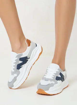Textured Platform Sneakers