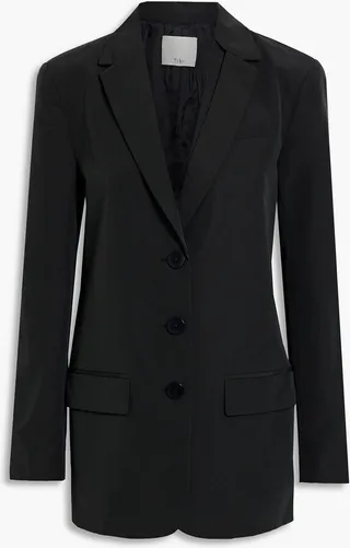 Cotton-blend faille blazer