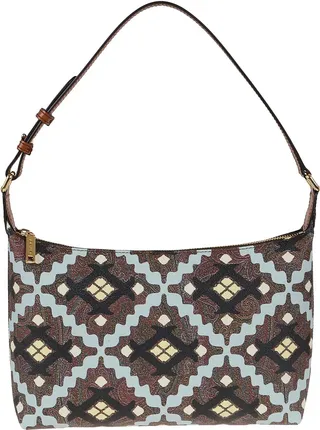 Borsa A Tracolla Pvc Stampa Patch 28x15x8
