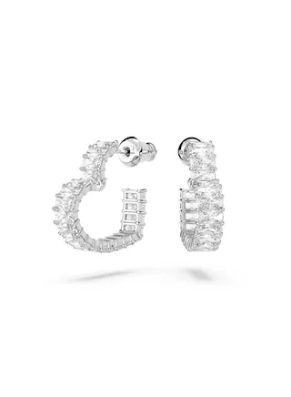 Matrix  Hoop Heart Earrings