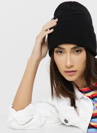 Ribbed Turn Up Winter Beanie
