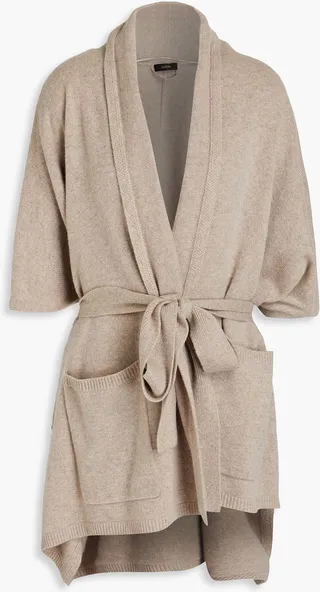 Mélange cashmere poncho