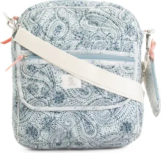 Quilted Cotton Canvas Shoulder Bag With Card Case