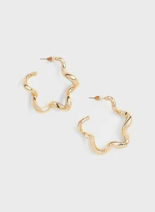 Wavy Hoop Earrings