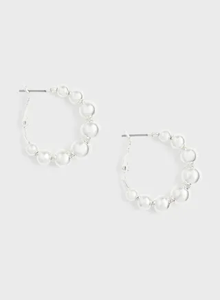 Beaded Hoop Earrings