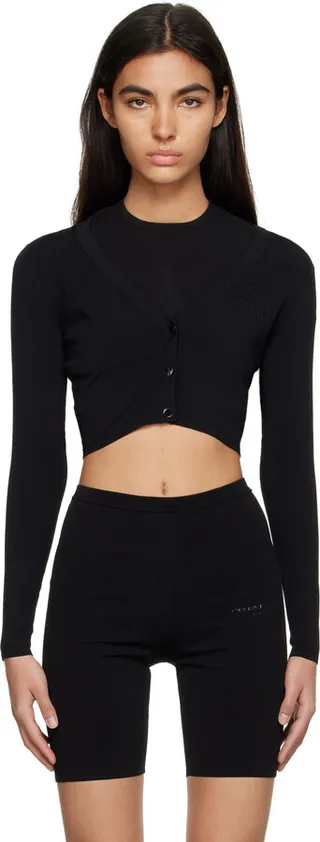 alexanderwang.t Black Cropped Cardigan