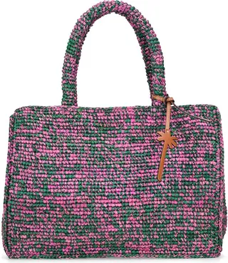 Small Sunset raffia tote bag